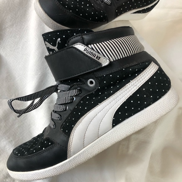Puma Shoes - Puma Hightops, polka dots and stripes